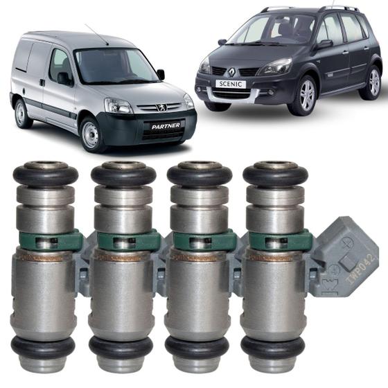 Imagem de Kit 4 Bicos Injetores Renault Scenic 1.8 1999 2000 IWP042