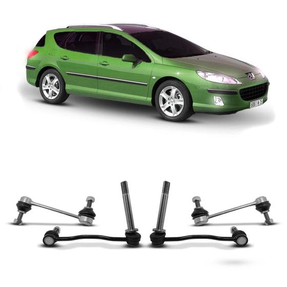 Imagem de Kit 4 Bieleta Tirante Suspensão Peugeot 407 Sw 09