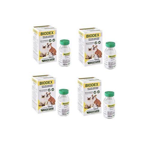 Imagem de Kit 4 Biodex Antialérgico e Anti-Inflamatório Injetável 10ml