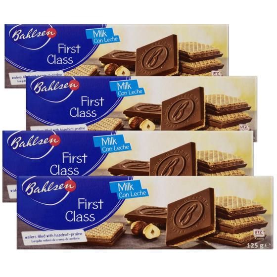 Imagem de Kit 4 Biscoito Alemão Bahlsen First Class Milk 125G