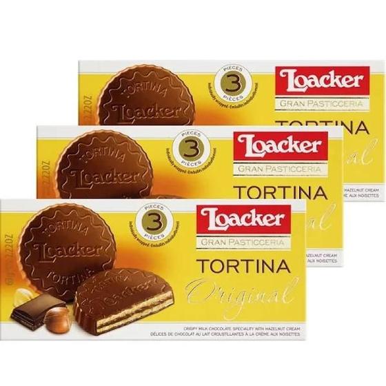 Imagem de Kit 4 Biscoito Loacker Tortina 3X21G