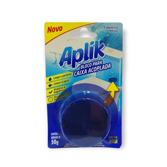 Imagem de Kit 4 Bloco Caixa Detergente Sanitário Acoplada Até 300 Descargas Marine Marca Aplik - Envio Já