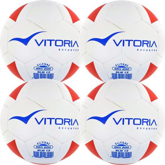 Imagem de Kit 4 Bola Futsal Vitoria Brx Max 200 Sub 13 (11/13 Anos)