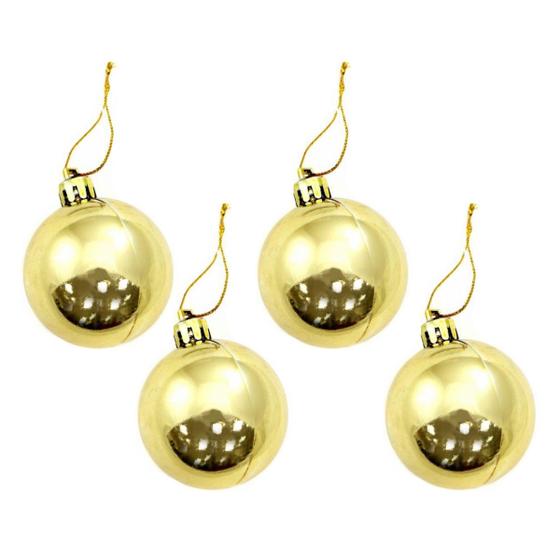 Kit 4 Bolas Pequena Decoração Natal Dourada Enfeite Árvore - Imp - Bola de  Natal - Magazine Luiza