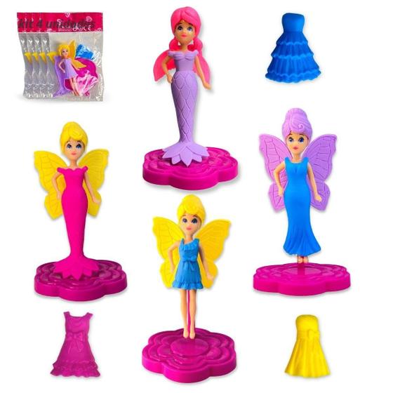 Imagem de Kit 4 Boneca De Brinquedo Barata Plástico Menina Criança