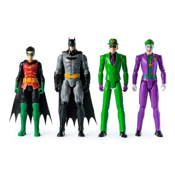 Imagem de Kit 4 Bonecos 30cm Batman, Coringa, Charada e Robin - Sunny 4185