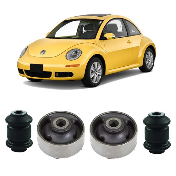 Imagem de Kit 4 Borracha Bucha Bandeja Dianteira Fusca 2008 2009 2010