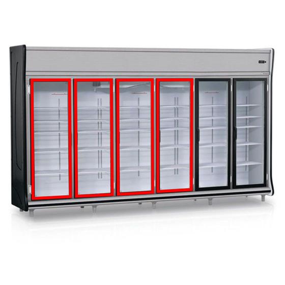 Imagem de Kit 4 Borracha Gaxeta Refrimate Expositora Refrigeradora 49x146 Original ILPEA