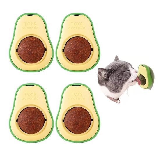 Kit 4 Brinquedo Para Gatos Abacate Catnip Erva Gato Natural Avocado