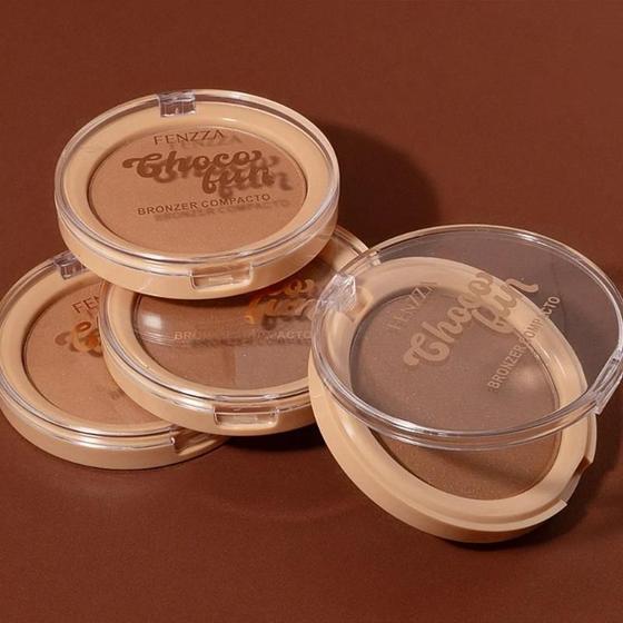 Imagem de Kit 4 Bronzer Compacto Choco Fun C/4 Unid - Fenzza (Fz34034)