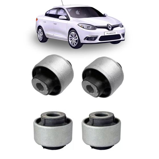 Imagem de Kit 4 Bucha Bandeja Dianteira Renault Fluence 12 13 14 15 16