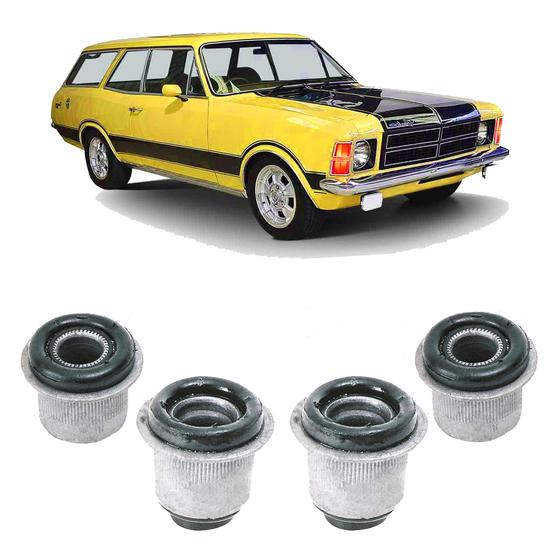 Imagem de Kit 4 Bucha Reforçada Dianteira Chevrolet Caravan 1978-80