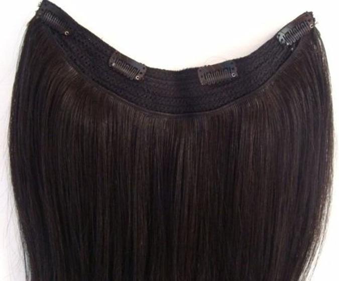 Imagem de kit 4 Cabelo ondulado peruca Longa Aplique com Tic Tac Sintético