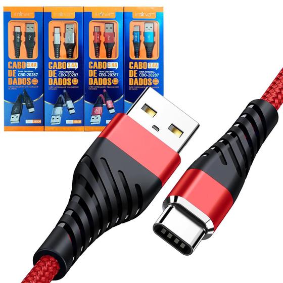 Imagem de Kit 4 Cabos Carregador Tipo C USB 2 Metros Original 