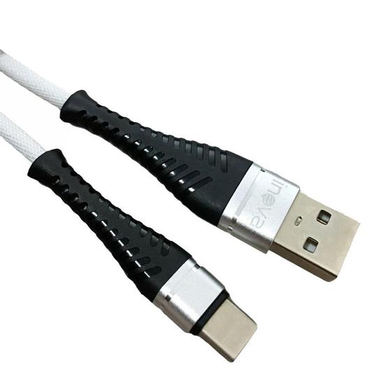 Imagem de Kit 4 Cabos De Dados Carregador Tipo C USB 2 Metros Cores Inova