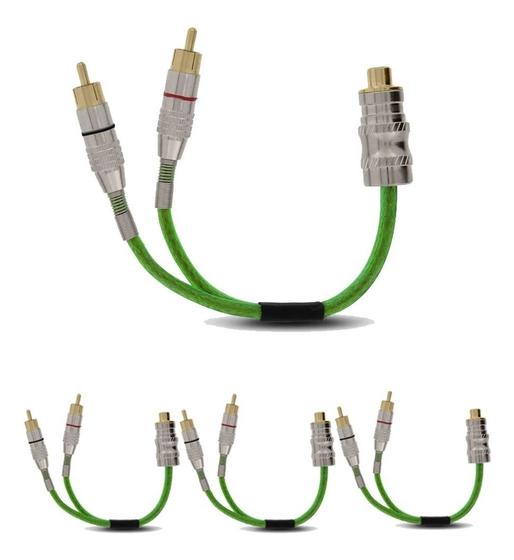 Imagem de Kit 4 Cabos Y Technoise 2M/1F Série 400 Blindado - Verde