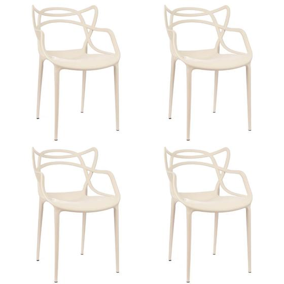 Imagem de Kit 4 Cadeiras de Jantar Allegra Nude