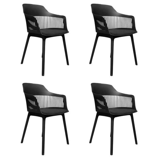 Imagem de Kit 4 Cadeiras Design de Jantar Marcela Preta