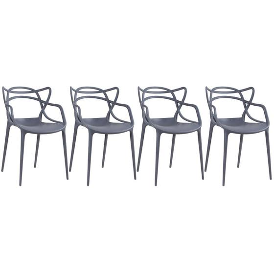 Imagem de Kit 4 cadeiras design jantar cozinha Masters Allegra