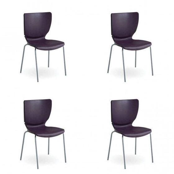 Imagem de Kit 4 Cadeiras Empilháveis Flash Prima Design