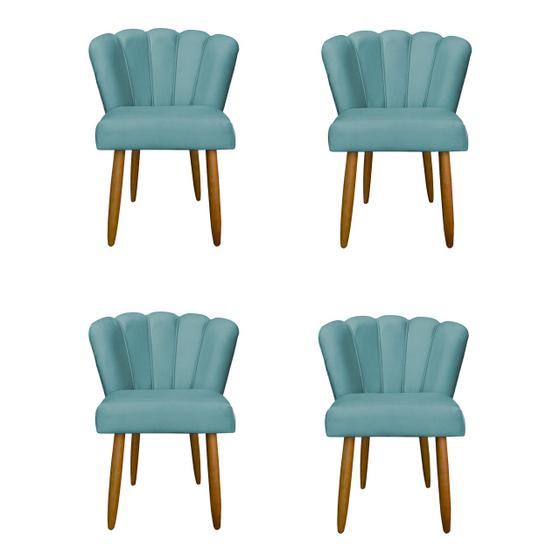 Imagem de Kit 4 Cadeiras Flor para Quarto Penteadeira - Balaqui Decor