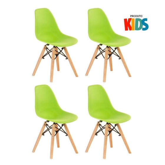 Imagem de Kit 4 cadeiras infantil Eames Eiffel Junior cadeirinha kids