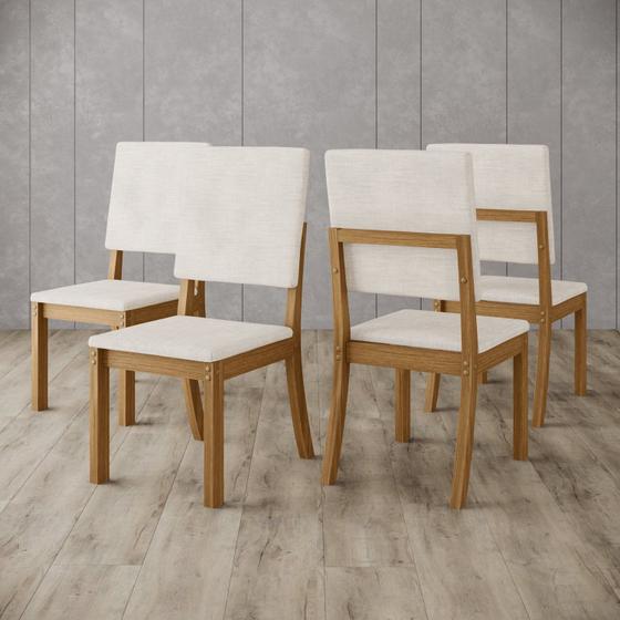 Imagem de Kit 4 Cadeiras para Sala de Jantar Milla