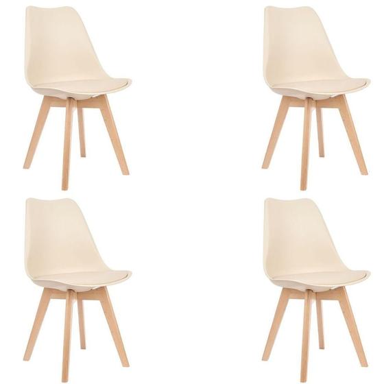 Imagem de Kit 4 Cadeiras Tulipa Saarinen Nude