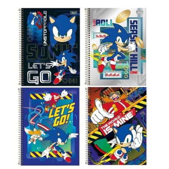 Kit 4 Cadernos Sonic 1 Matéria Universitário com Capa Dura Menor preço em Kit 4 Cadernos Sonic 1 Matéria Universitário com Capa Dura