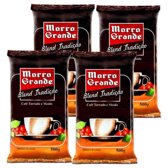 Imagem de Kit 4 Cafe Morro G Torrado E Moído Blend Tradição 500G Cada