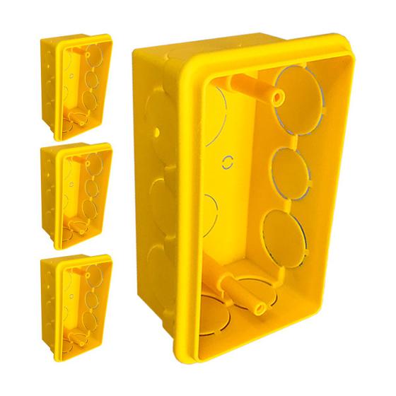 Imagem de Kit 4 Caixa de Luz 4x2 Reforçada Para Tomada e Interruptor Ilumi