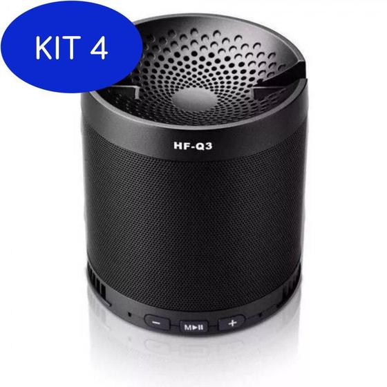 Imagem de Kit 4 Caixa De Som Shinka Speaker Hf-Q3 Preto