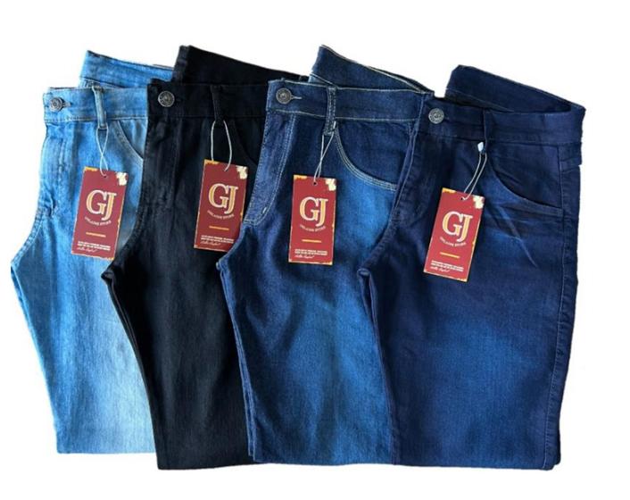 Imagem de Kit 4 Calça Jeans Masculina Slim Elastano