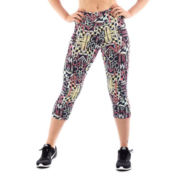 Kit Calcas Legging Corsario Plus Size Estampada Suplex Grosso