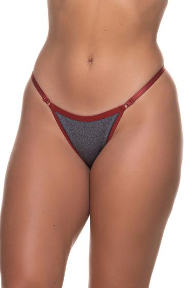 Imagem de Kit 4 Calcinha Tanga Fio Dental Micro Fitness Alça Regulagem Confortável Academia Luxo Feminino Blogueirinha Lingerie