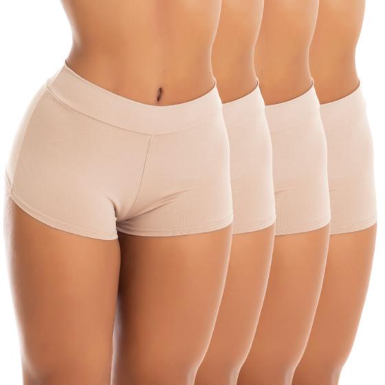 Imagem de Kit 4 Calcinhas Shorts Cuecas Boxer Feminina Shortinho  11