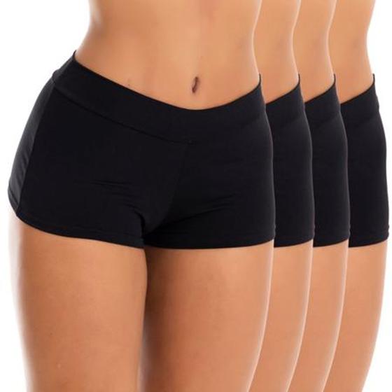 Imagem de Kit 4 Calcinhas Shorts Cuecas Boxer Feminina Shortinho