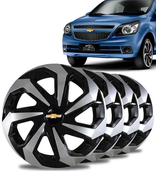 Imagem de Kit 4 Calotas Esportiva Aro 13 Spider Gm Agile Meriva Prisma