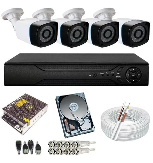 Imagem de Kit 4 Camera de Segurança Residencial Full hd 2mp Acesso Internet P2p