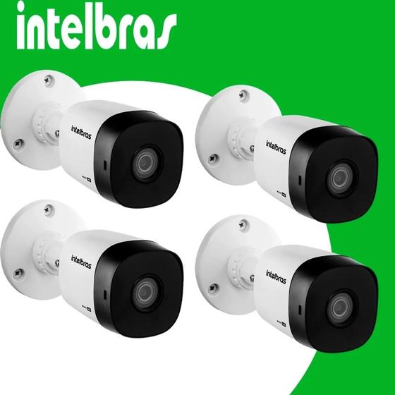 Kit 4 Câmera Intelbras C/ Infravermelho 20m Vhc 1120 B Menor preço em Kit 4 Câmera Intelbras C/ Infravermelho 20m Vhc 1120 B