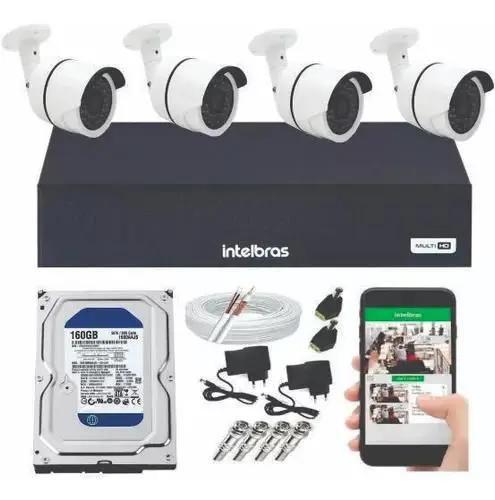 Kit 4 Câmeras De Segurança + Dvr Intelbras Mhdx Menor preço em Kit 4 Câmeras De Segurança + Dvr Intelbras Mhdx