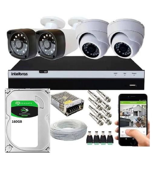Kit 4 Câmeras Full HD 1080p + DVR Intelbras MHDX 3104 C/HD Menor preço em Kit 4 Câmeras Full HD 1080p + DVR Intelbras MHDX 3104 C/HD