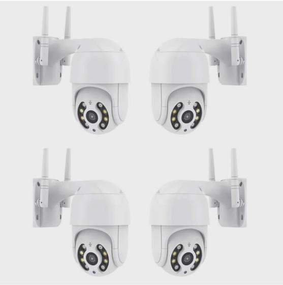 Imagem de Kit 4 Câmeras Ips Externas e Internas Monitoramento via aplicativo afc