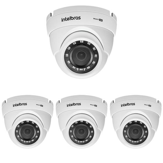 Imagem de Kit 4 Câmeras Multi HD 2 Megapixels Com Entrada Para Microfone 20m VHD 3220 D A G6 - Intelbras