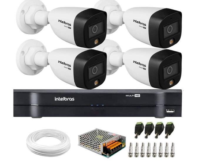 Imagem de Kit 4 Câmeras Vhd 1220 B Full Color Full Hd 1080p Dvr Gravador Mhdx Multi Hd 4 Canais Intelbras