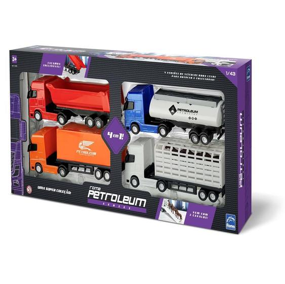 Imagem de Kit 4 Caminhão de Brinquedo Petroleum Series 4 em 1