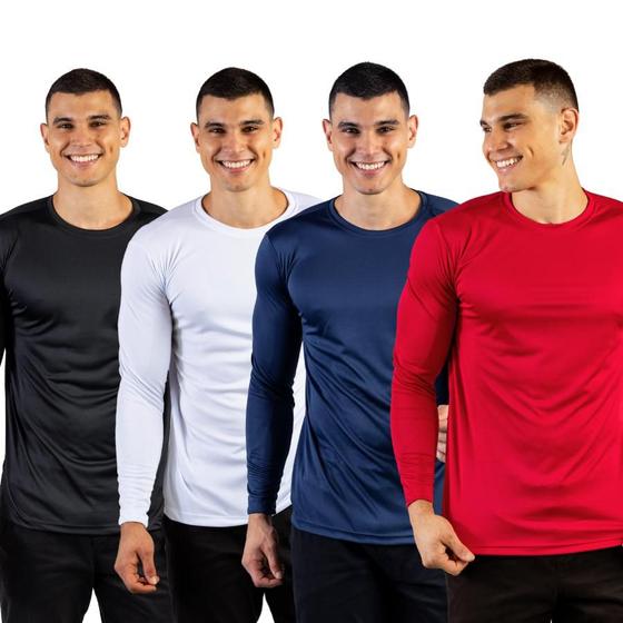 Imagem de Kit 4 Camisas Camiseta Blusa  Proteção Uv50+