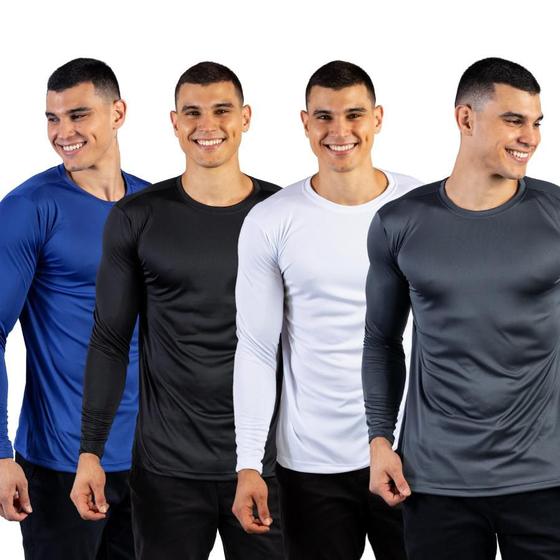 Imagem de Kit 4 Camisas Camiseta Blusa  Proteção Uv50+