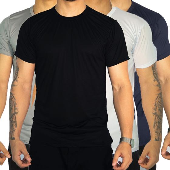 Imagem de Kit 4 Camiseta Dry Fit Camisa Masculina Casual Academia Treino