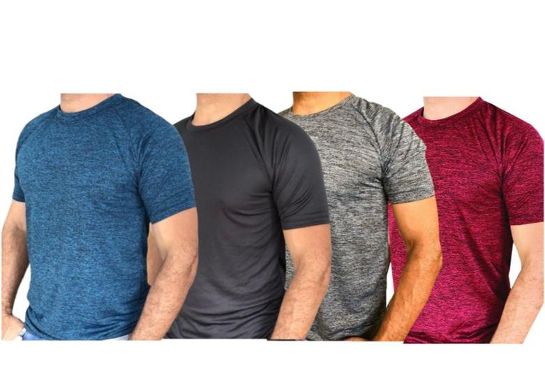 Imagem de Kit 4 Camiseta Dry Fit Masculina Academia